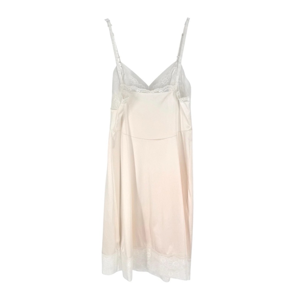 Vintage JC Penney Full Slip Womens Size 36 Blush Ivory Lace Accent Nylon Antron - Picture 5 of 9